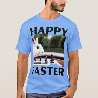 Funny Bunny Playing Schach Kaninchen Happy Oster T-Shirt