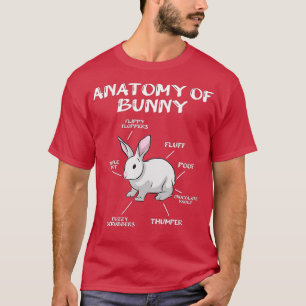 Funny Bunny Rabbit Anatomie Niedlicher Rabbit Spaß T-Shirt