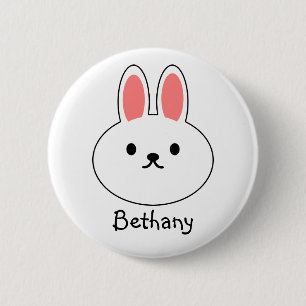 Funny Bunny Rabbit Button