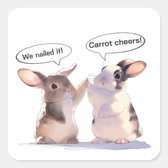 Funny Bunny sticker –Is someone watching (Vorderseite)