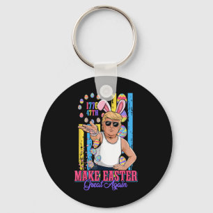 Funny Bunny Trump 47. Salt Bae Meme macht Ostern G Schlüsselanhänger