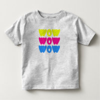 Funny bunt WOW Sprichwort Simple Pink Blue Gelb