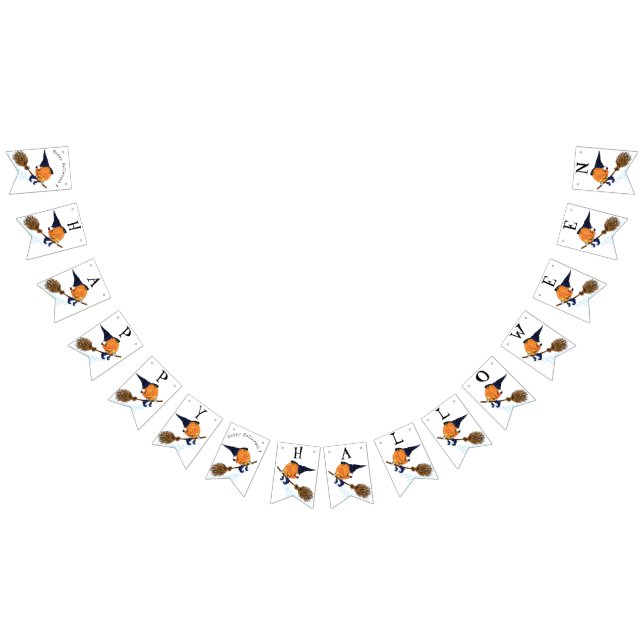 Funny Bunting Flags Halloween Hexenkürbis Wimpelkette (Alle)