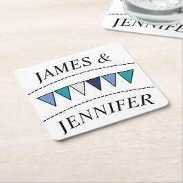 Funny Bunting Names Rechteckiger Pappuntersetzer