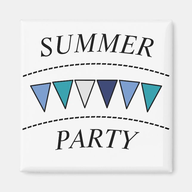 Funny Bunting Summer Party Magnet (Vorne)