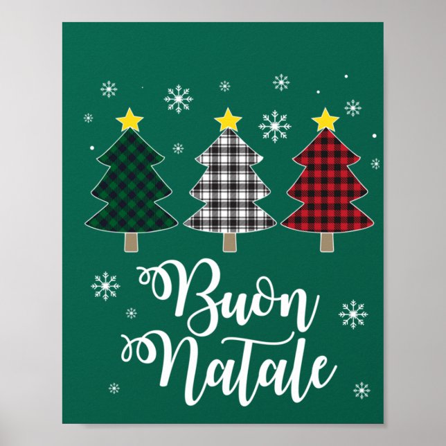 Funny Buon Natale Italien Xmas Feiertag Italiener  Poster (Vorne)