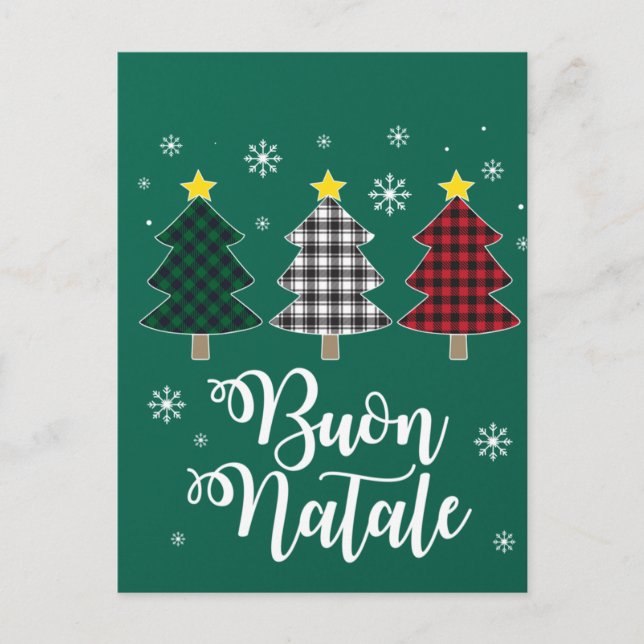 Funny Buon Natale Italien Xmas Feiertag Italiener  Postkarte (Vorderseite)
