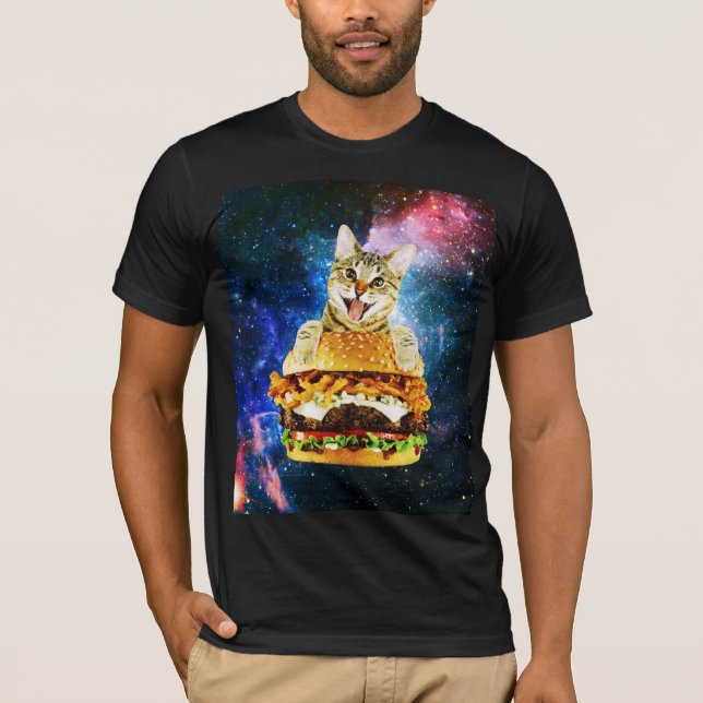Funny Burger Cat T-Shirt (Vorderseite)
