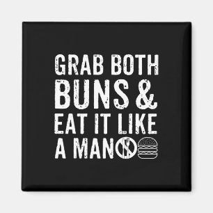 Funny Burger Grillen Men Gift Burger Lover Real Am Magnet