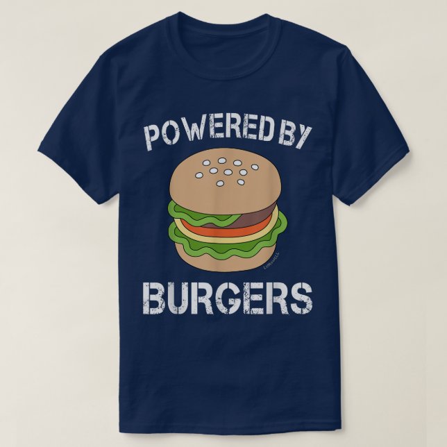 Funny Burger Powered by Burger  T-Shirt (Design vorne)