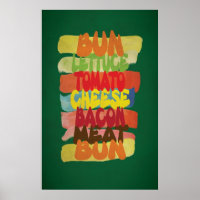 Funny Burger Typografy Art
