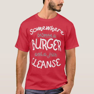 Funny Burger und ein Juice Cleanse Hamburger Feins T-Shirt