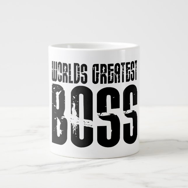 Funny Büro Humor Bosses : Der größte Boss der Welt Jumbo-Tasse (Vorderseite)