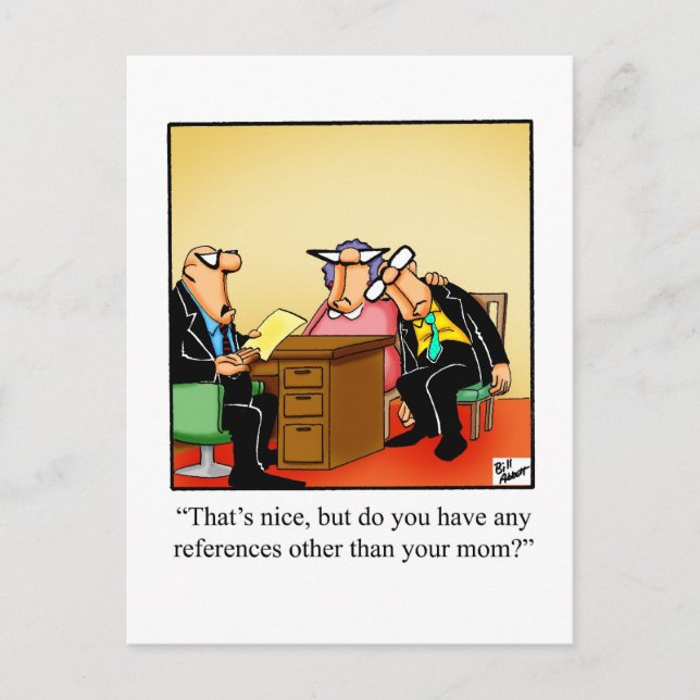 Funny Büro Humor Postcard Postkarte (Vorderseite)