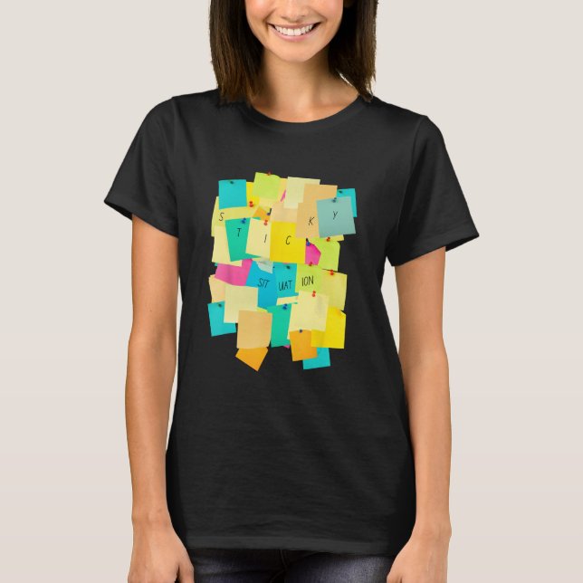 Funny Büro Humor Sticky Note Graphic T-Shirt (Vorderseite)