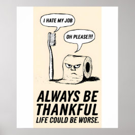 Funny Büro Humor: Toothbrush & Toilet Paper Art Poster