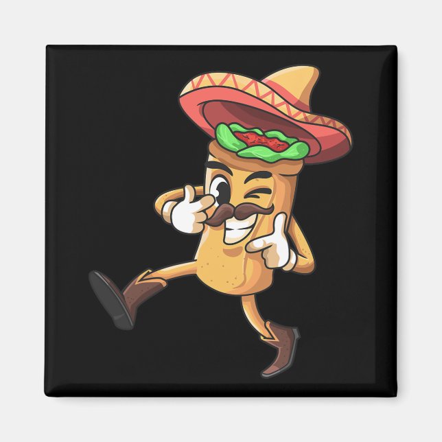 Funny Burrito Mexican Cinco De Mayo Fiesta Kostüm Magnet (Vorne)