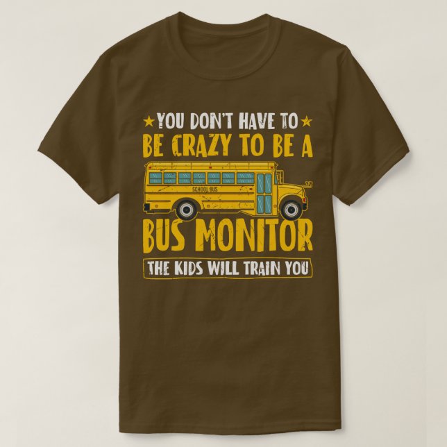 Funny Bus Monitor T-Shirt (Design vorne)