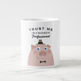 Funny Business Beruflich Cartoon Niedlich Pig Meme Jumbo-Tasse