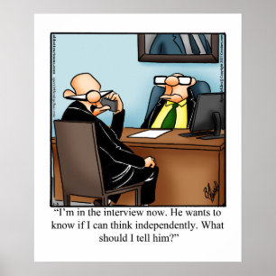 Funny Business Büro Humor Poster