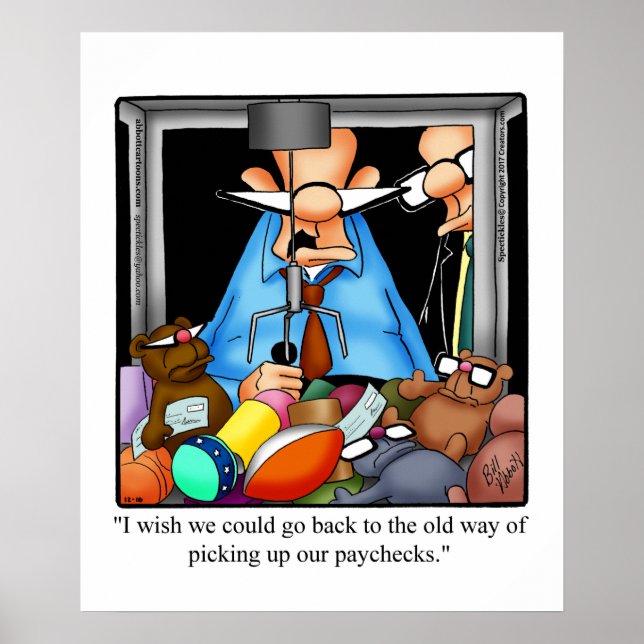 Funny Business Büro Humor Poster (Vorne)