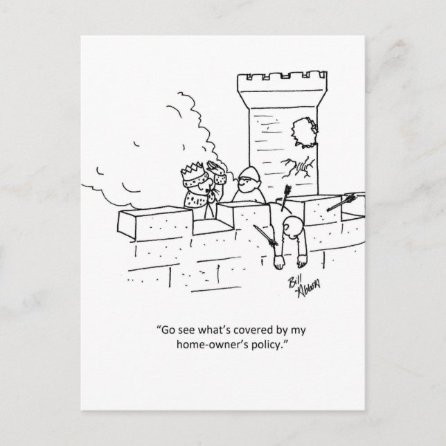 Funny Business Humor Postcard Postkarte (Vorderseite)