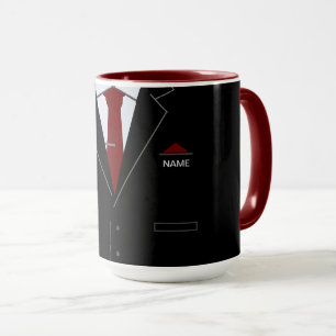 Funny Business Tasse Schwarzer Anzug mit Individue