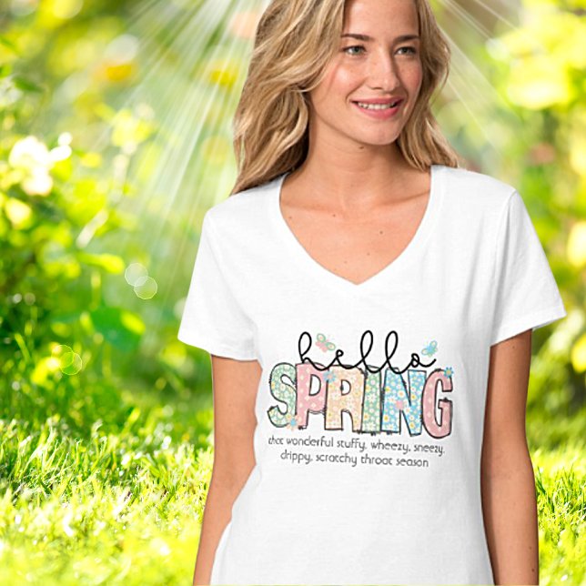 Funny but True Hello Spring V-Neck T - Shirt (Von Creator hochgeladen)