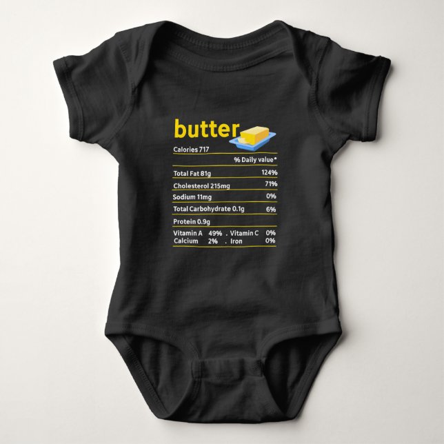 Funny Butter Ernährung Fakten Lebensmittel Fett Sp Baby Strampler (Vorderseite)