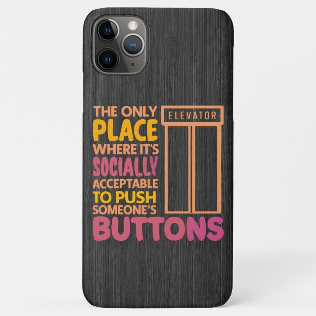 Funny Button Pusher Quotes Elevator Mechanischer S Case-Mate iPhone Hülle (Rückseite)