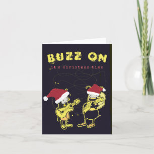 Funny Buzz auf Rock Alberner Weihnachtsweihnachtsw Feiertagskarte
