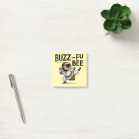 Funny Buzz-Fu Bee Martial Arts Post-it Notes