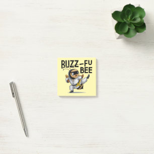 Funny Buzz-Fu Bee Martial Arts Post-it Notes Klebezettel