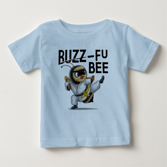 Funny Buzz-Fu Martial Arts Baby T-shirt (Vorderseite)
