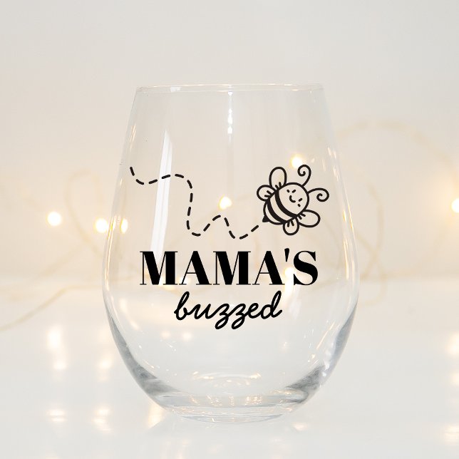 Funny Buzzed Bier Geschenk für Mama, die Lieben tr Weinglas Ohne Stiel (Von Creator hochgeladen)