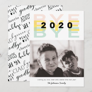 Funny "Bye 2020" Single Foto Feiertagskarte