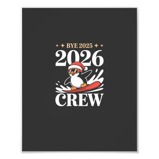 Funny Bye 2025 2026 Crew New Year Friends Squad Fotodruck (Vorne)