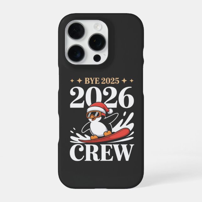 Funny Bye 2025 2026 Crew New Year Friends Squad iPhone Hülle (Rückseite)