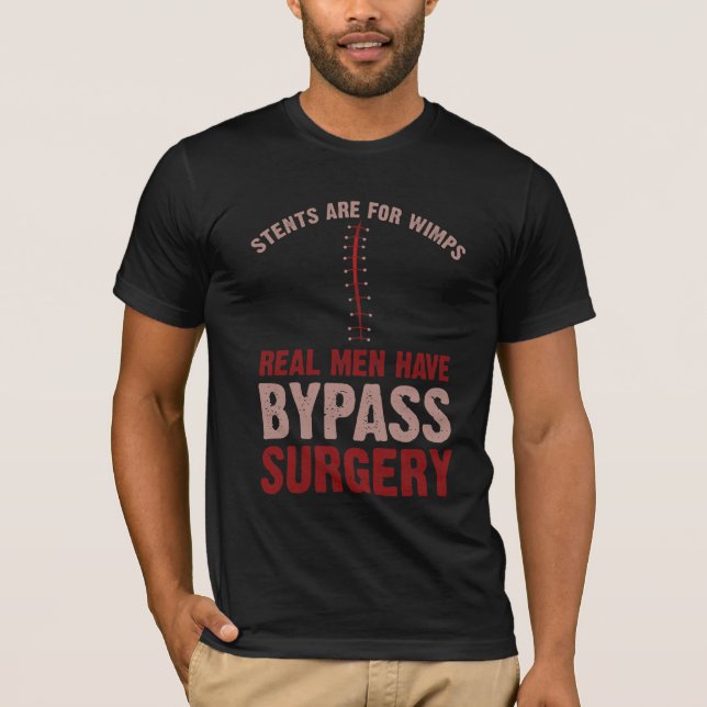 Funny Bypass Open Heart Operation Erholung Geschen T-Shirt (Vorderseite)