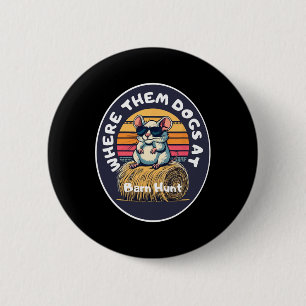 Funny Byrn Hunt - Niedliche Ratte mit Sungles auf Button