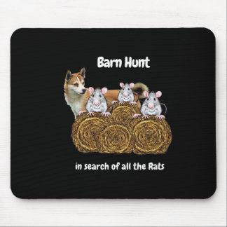 Funny Byrn Jagd auf der Suche nach Ratten mit eine Mousepad