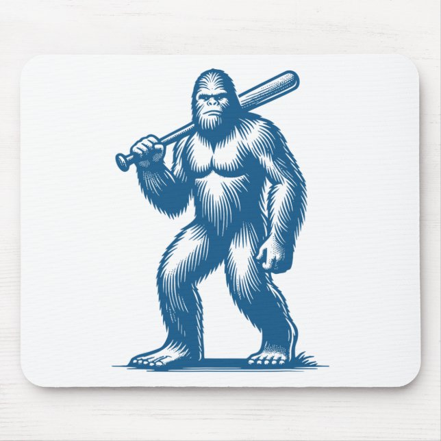 Funny Bysebyll Bigfoot Sasquatch Bysebyll Player m Mousepad (Vorne)