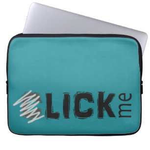 Funny (C)lick Me Ice Breakfast Dark Text Laptopschutzhülle