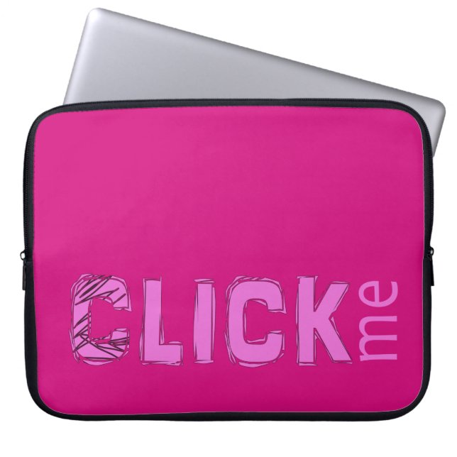 Funny (C)lick Me Ice Breakfast Pink Laptopschutzhülle (Vorderseite)