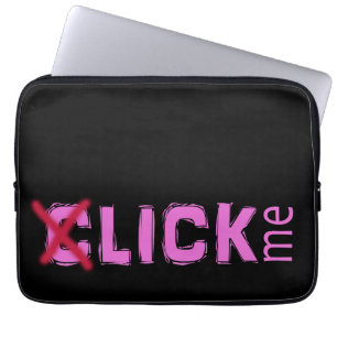 Funny (C)lick Me Ice Breakfast Pink mit Rotem Kreu Laptopschutzhülle