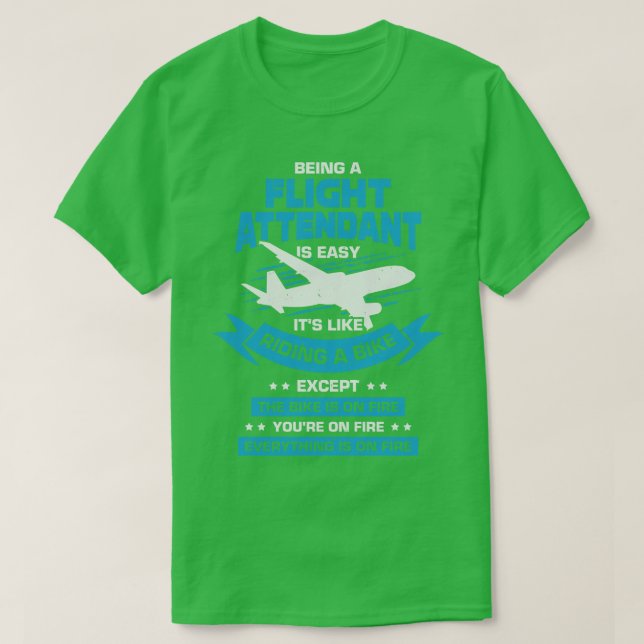 Funny Cabin Flight Attendant Steward Geschenk T-Shirt (Design vorne)