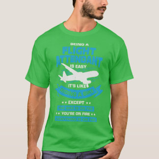Funny Cabin Flight Attendant Steward Geschenk T-Shirt