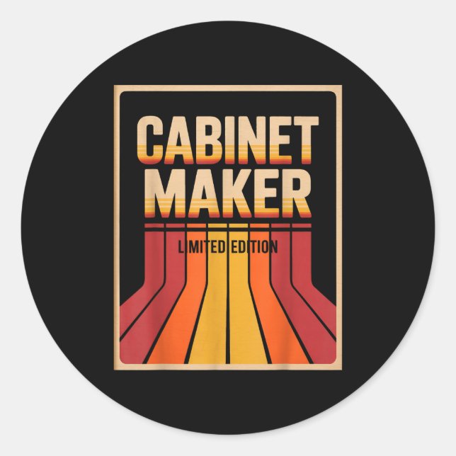 Funny Cabinet Maker Limited Edition Woodworking Hu Runder Aufkleber (Vorderseite)