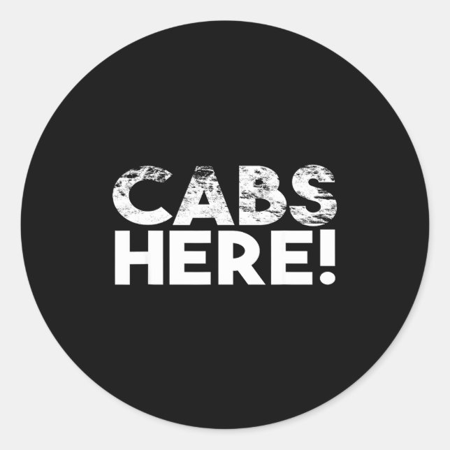 Funny Cabs Here - Funny Guido New Jersey Gtl Shore Runder Aufkleber (Vorderseite)