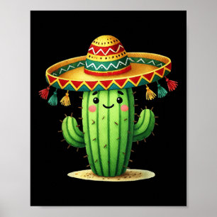 Funny Cactus Cinco De Mayo Boys Kleinkind Kinder M Poster